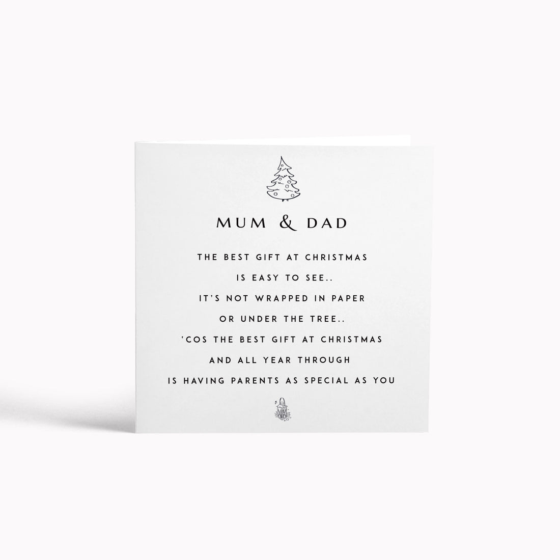 Christmas Greeting Card Mum & Dad